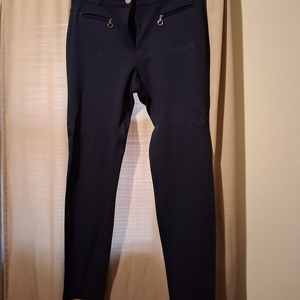 Soho Midnight Blue Trousers with Chic Zipper Details
